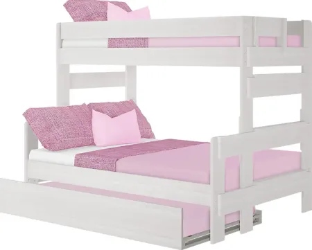 Kids Eastwick White Twin/Full Bunk Bed with Trundle