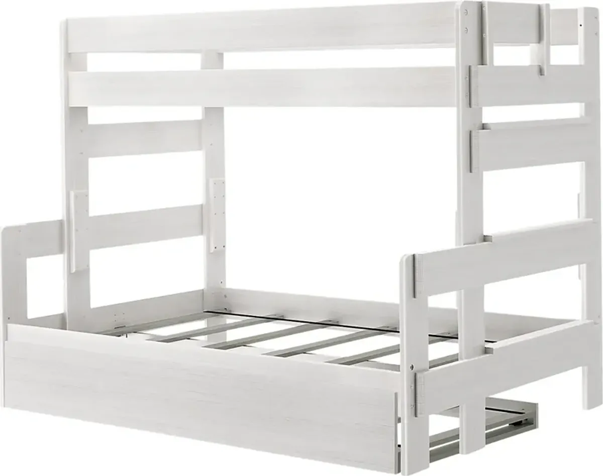 Kids Eastwick White Twin/Full Bunk Bed with Trundle