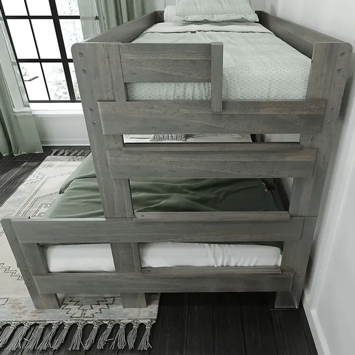 Kids Eastwick Gray Twin XL/Queen Bunk Bed