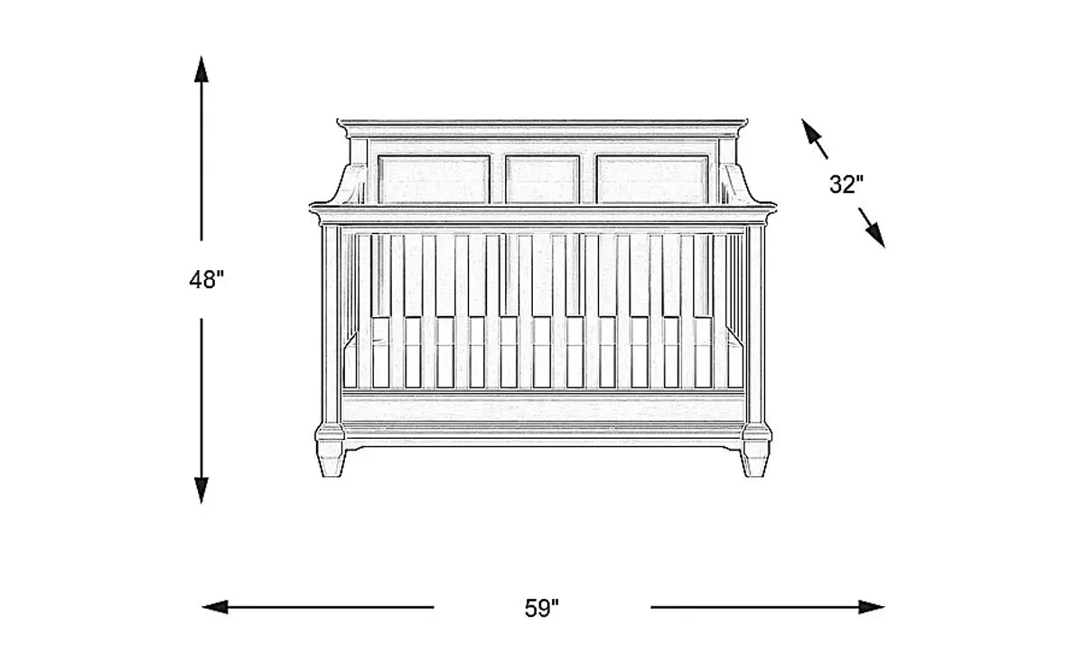 Hilton Head Graphite Convertible Crib