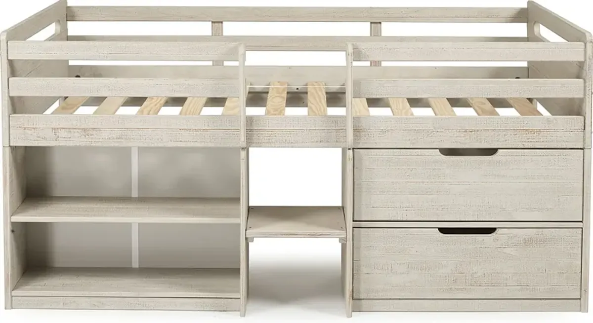 Blanchard Gray Twin Low Loft Bed