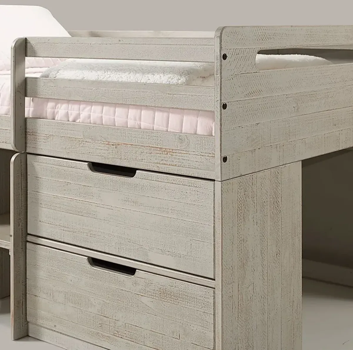 Blanchard Gray Twin Low Loft Bed