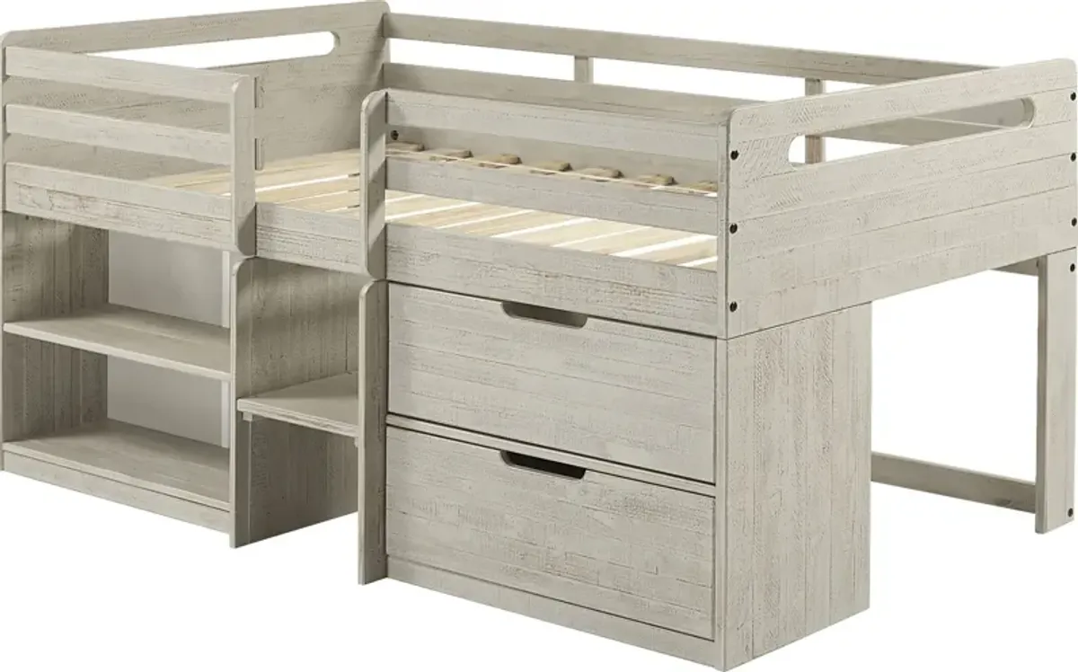 Blanchard Gray Twin Low Loft Bed