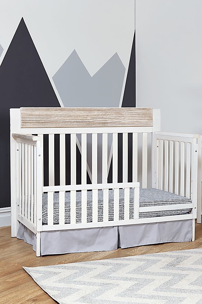 Lachlan White Convertible Crib with Toddler Rail