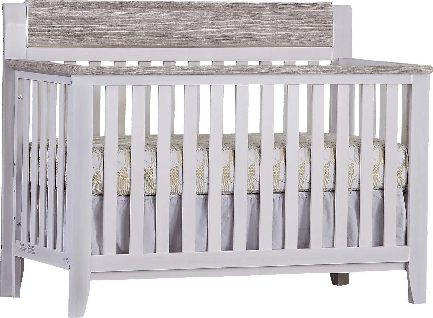 Lachlan White Convertible Crib with Toddler Rail