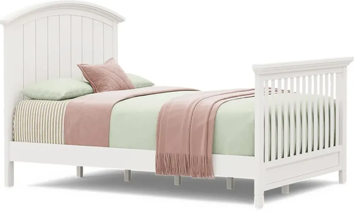 Kids Cottage Colors White Convertible Crib