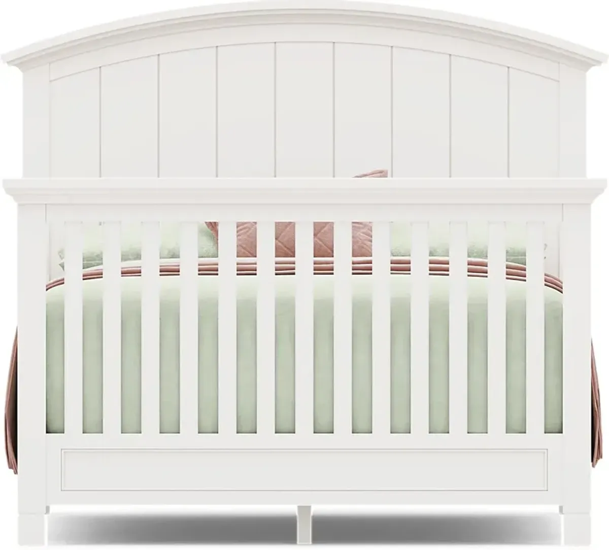 Kids Cottage Colors White Convertible Crib