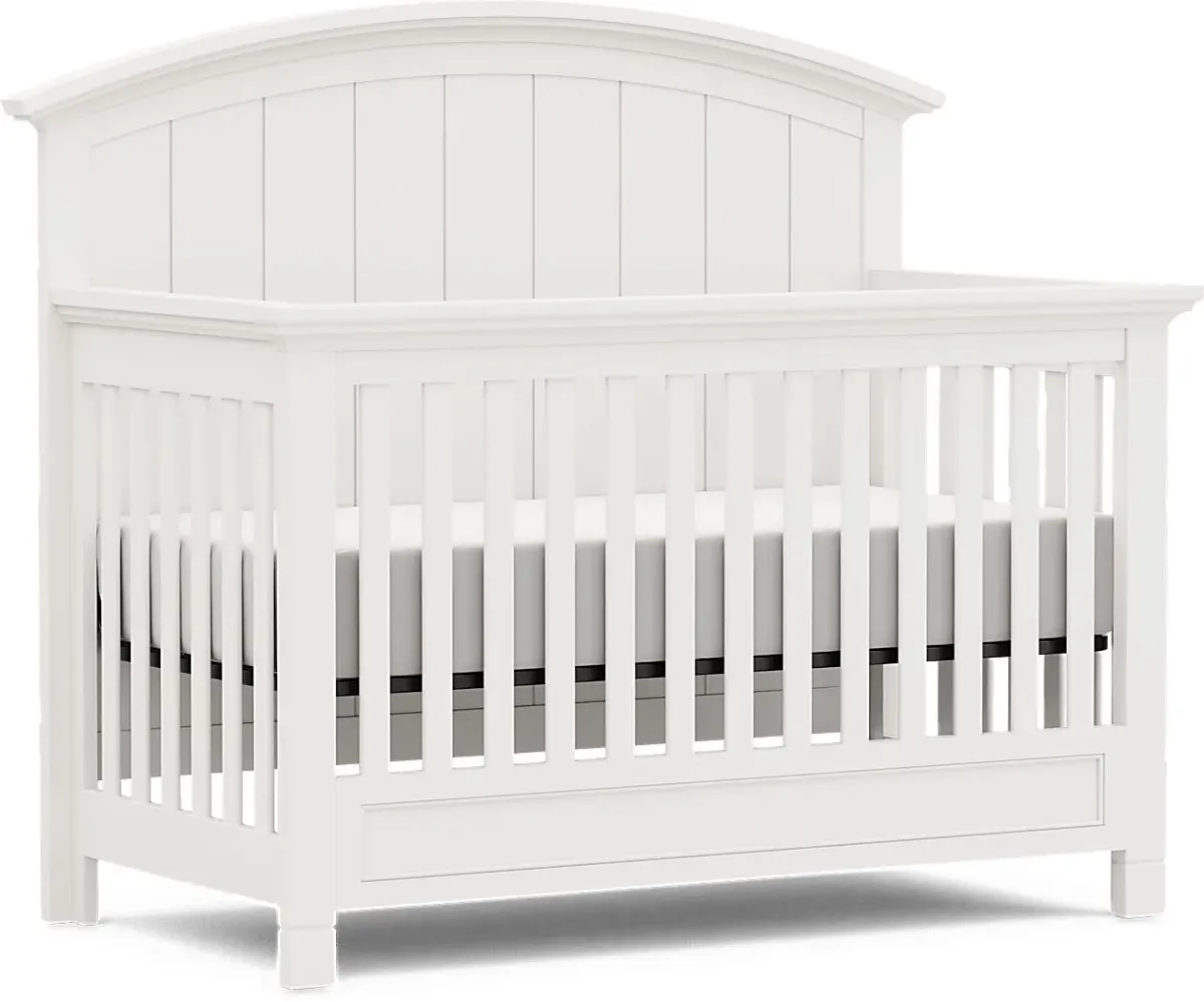 Kids Cottage Colors White Convertible Crib