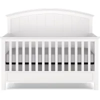 Kids Cottage Colors White Convertible Crib