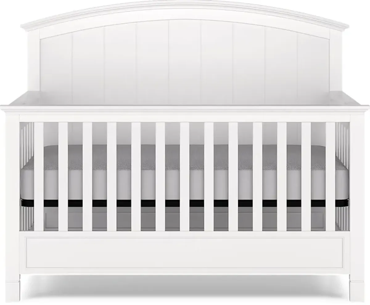 Kids Cottage Colors White Convertible Crib