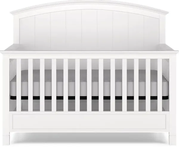 Kids Cottage Colors White Convertible Crib