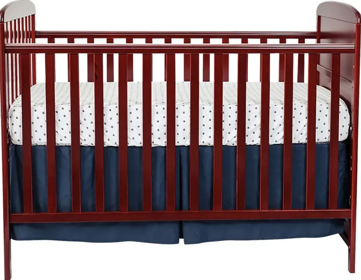 Kids Julian Park Brown Cherry Crib and Changer