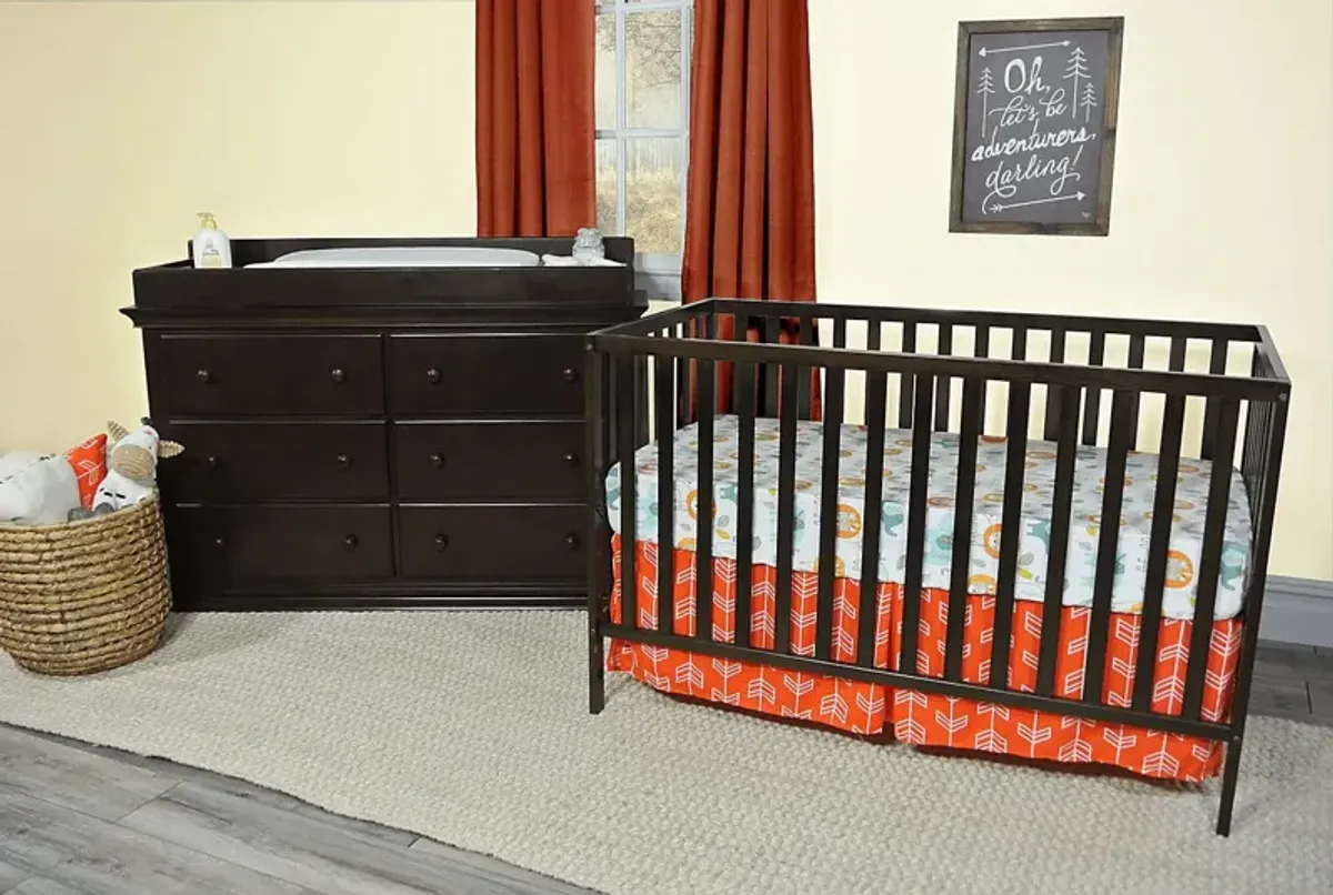 Kids Kelby Cove Espresso Convertible Crib