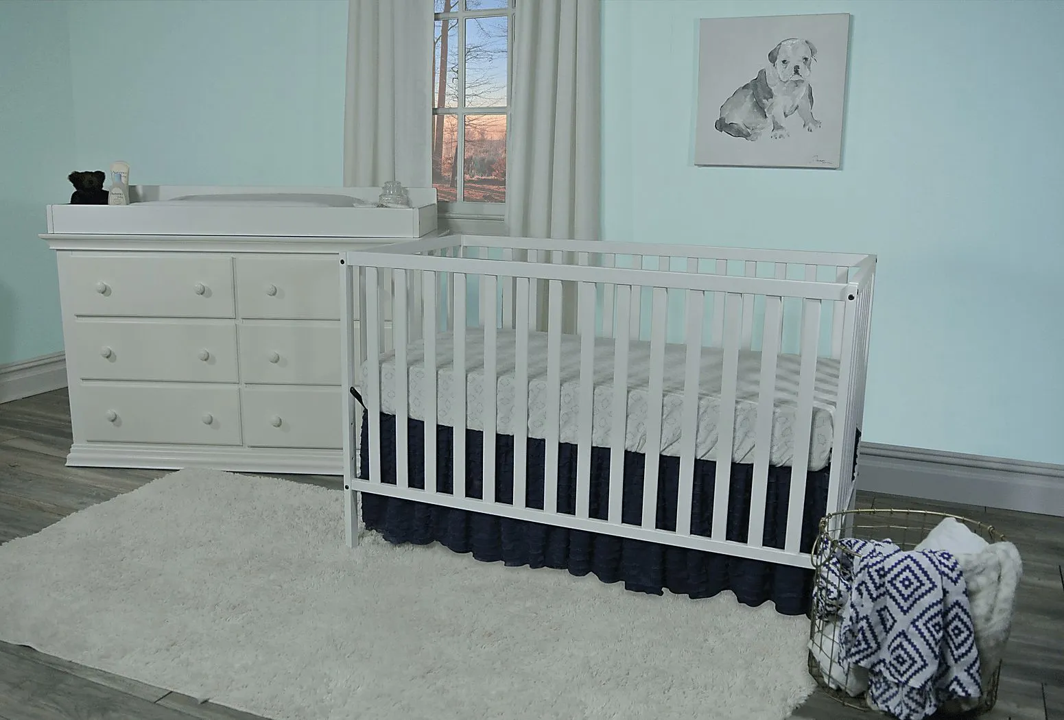 Kelby Cove White Convertible Crib