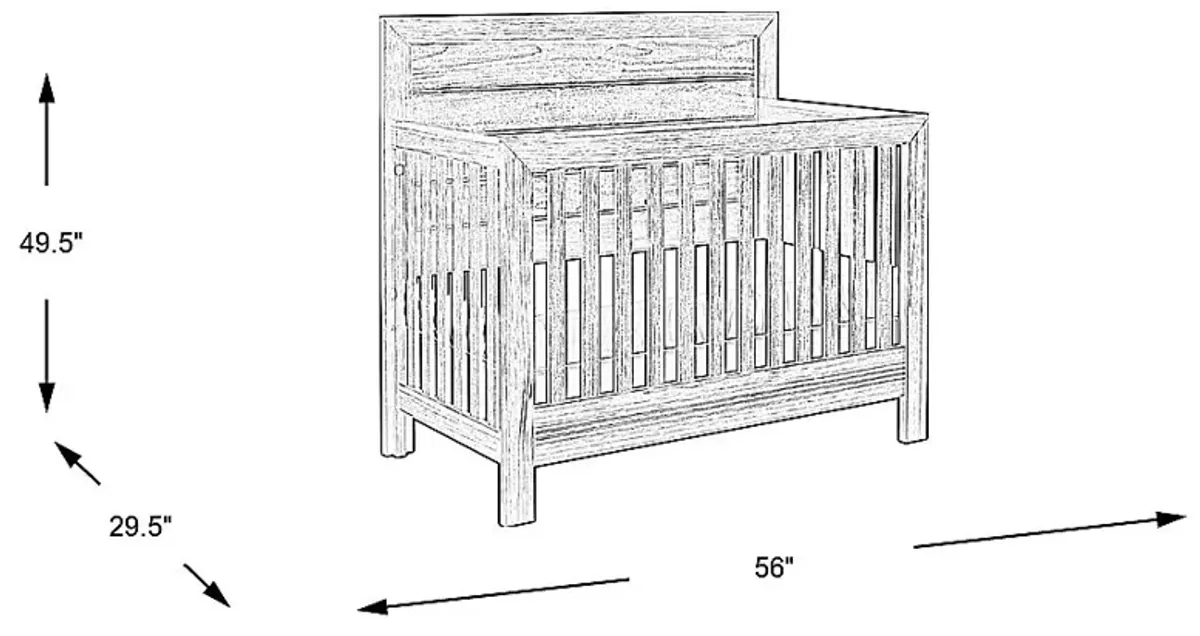 Kids Amber Creek Cinnamon Convertible Crib