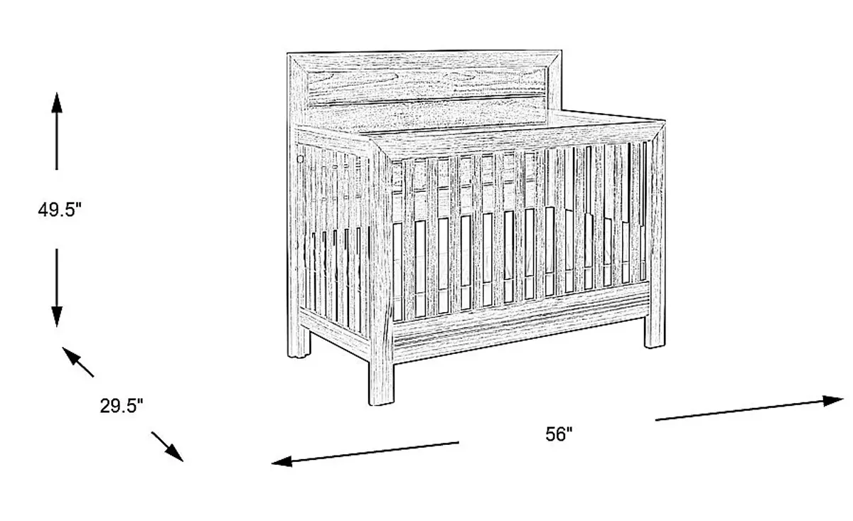 Kids Amber Creek Cinnamon Convertible Crib