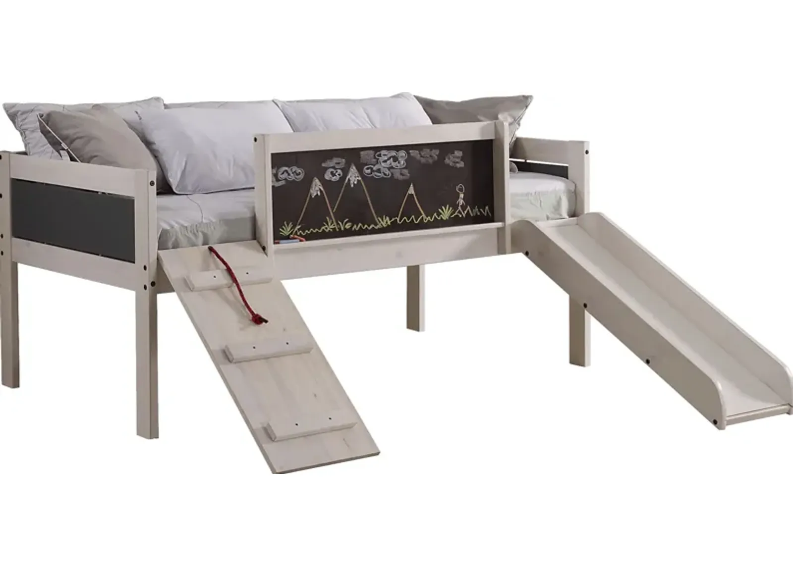 Isherwood Dark Gray Twin Low Loft Bed