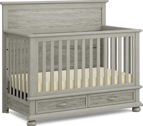 Kids Woodland Adventures Classic Gray Convertible Crib