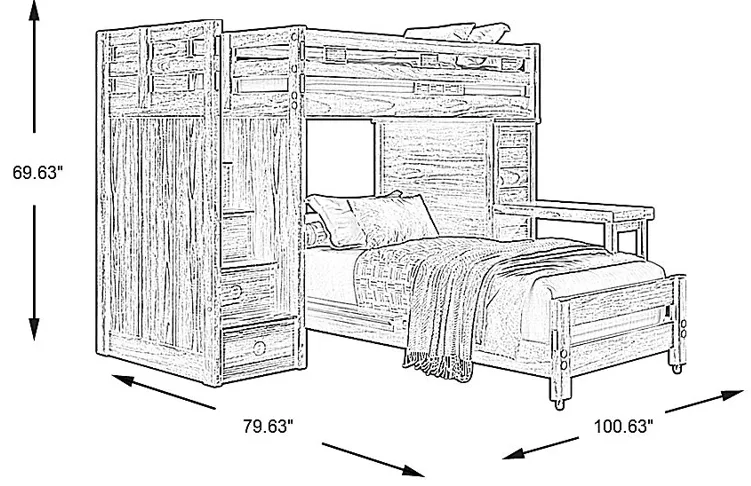 Kids Creekside 2.0 Chestnut Twin/Twin Step Loft with Loft Chest and Desk Attachment