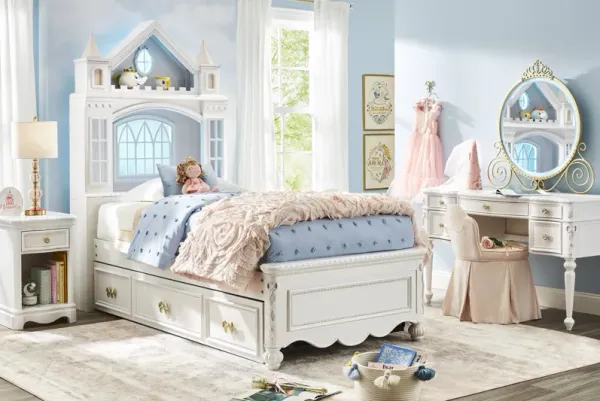 Disney Princess Sparkle White Twin Castle Bedroom