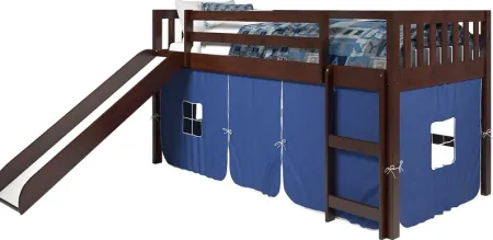 Nebrentwood Blue Twin Low Loft Bed