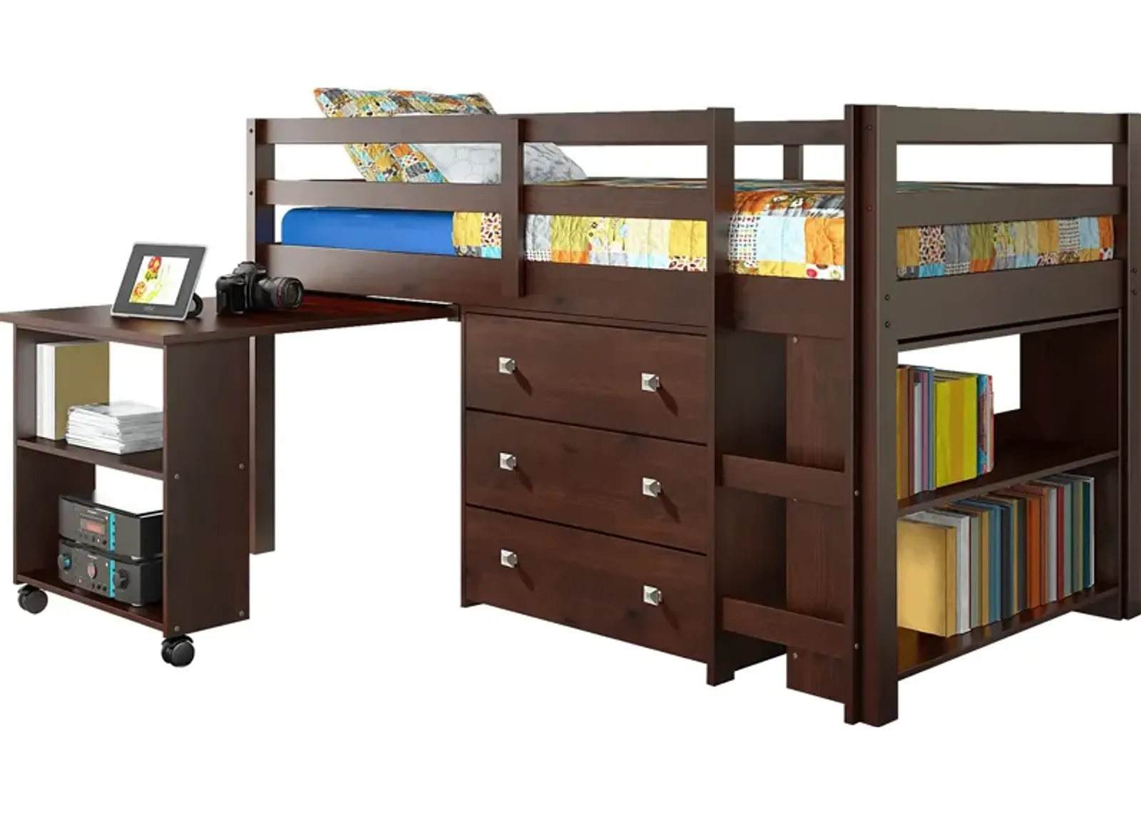 McVay Brown Twin Low Loft Bed