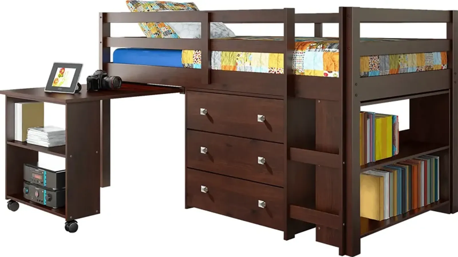 McVay Brown Twin Low Loft Bed