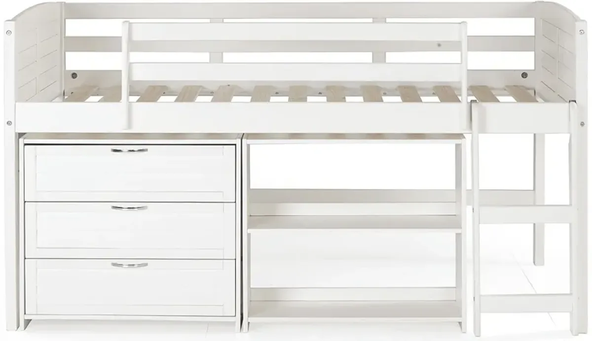 Milmarson White Twin Loft Bed