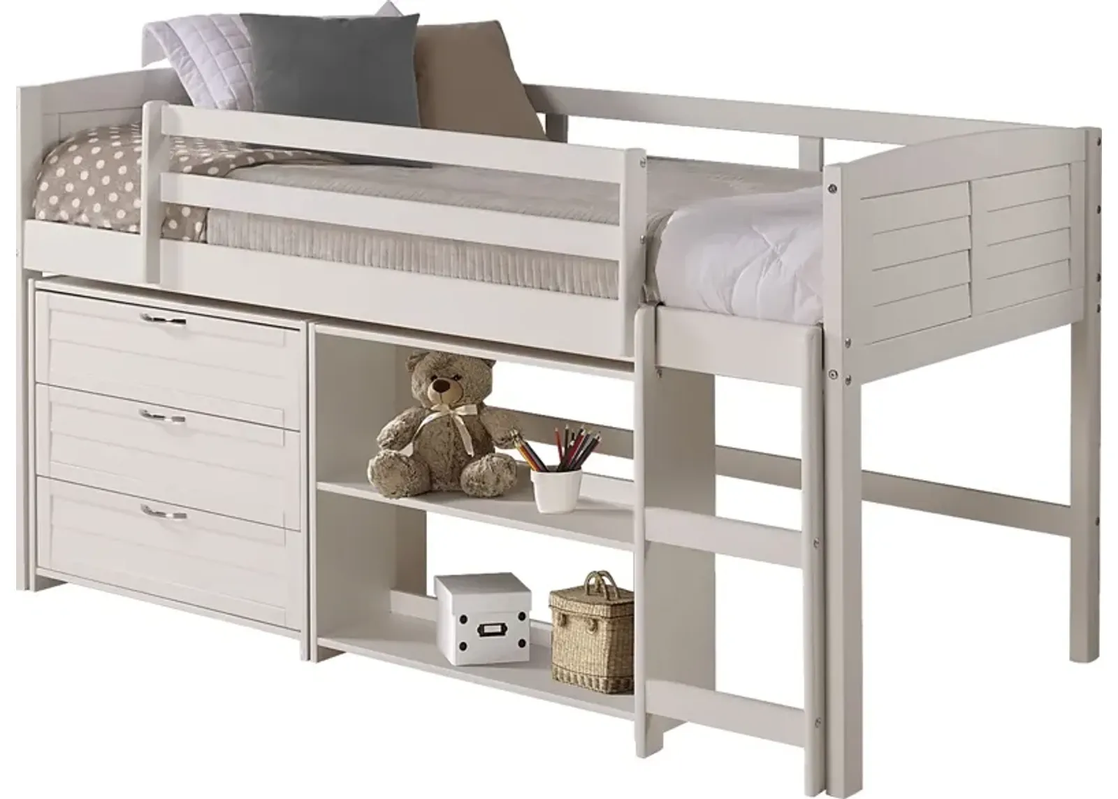 Milmarson White Twin Loft Bed