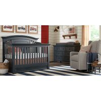 Baby Cache Harborbridge Navy 5 Pc Nursery with Toddler Rails