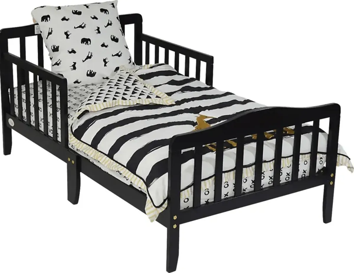 Kids Nealy Black Toddler Bed