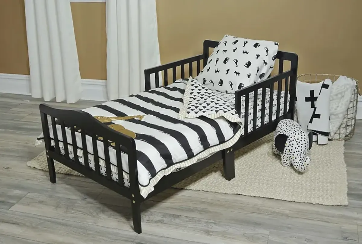 Kids Nealy Black Toddler Bed