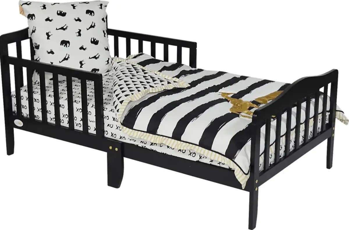 Kids Nealy Black Toddler Bed