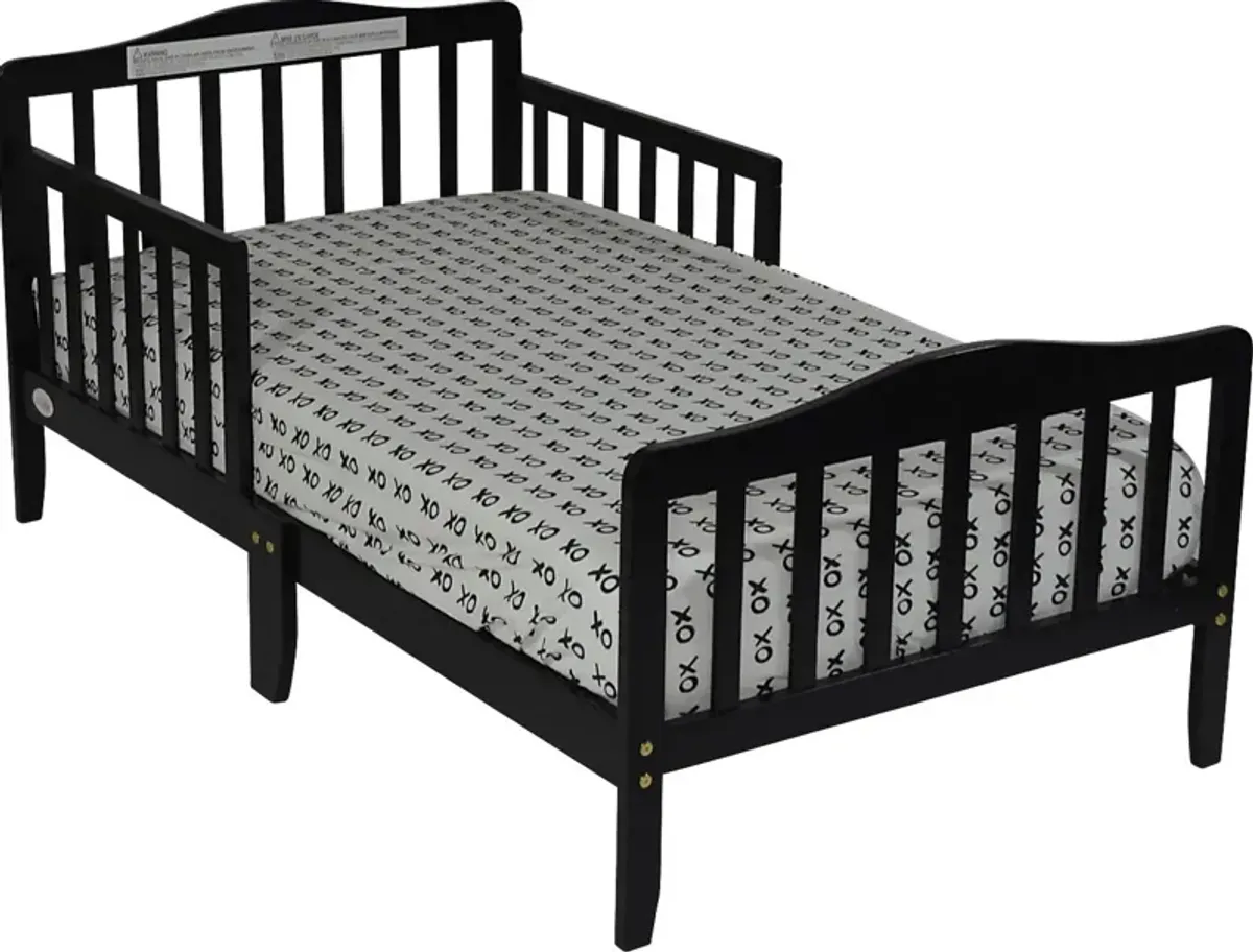 Kids Nealy Black Toddler Bed