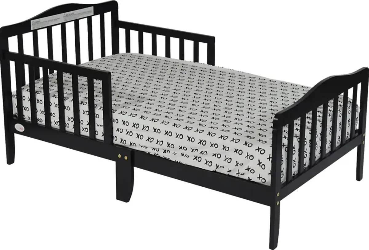 Kids Nealy Black Toddler Bed