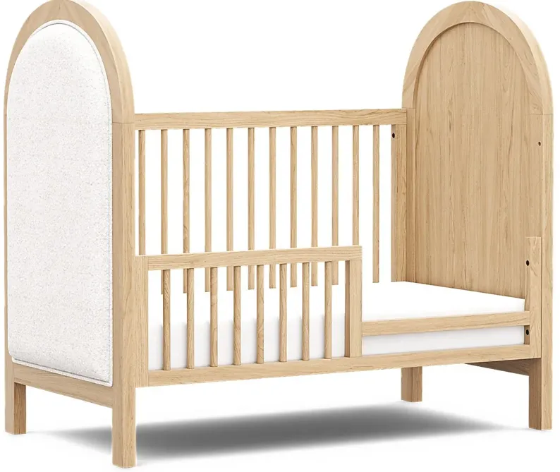 Kids Hidden Hills Light Oak 3-in-1 Convertible Crib with Toddler Rail