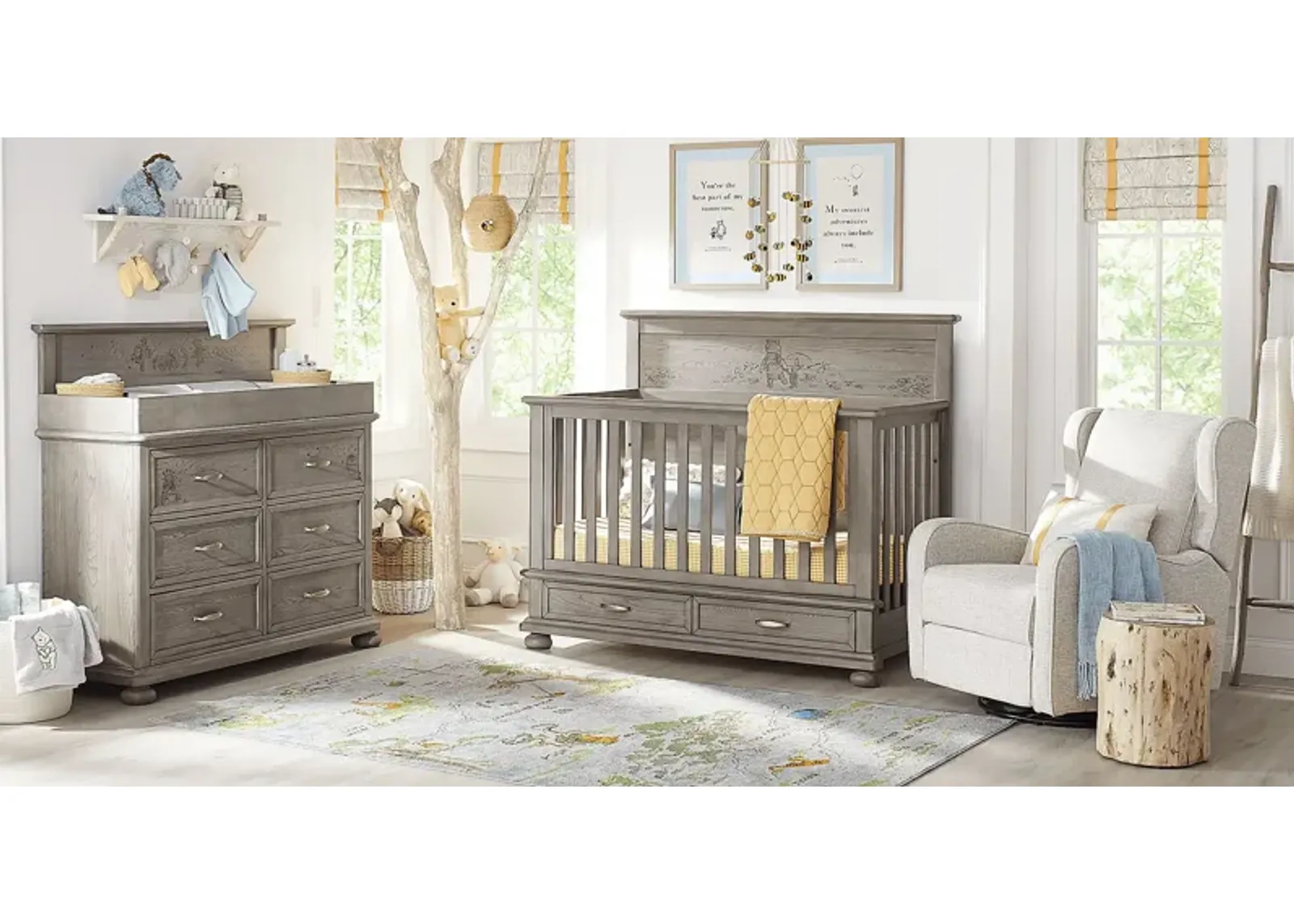 Disney Baby Woodland Adventures with Winnie the Pooh Classic Gray 3 Pc Nursery