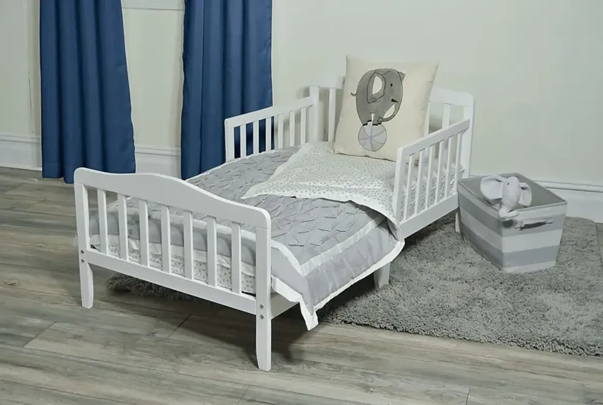 Kids Nealy White Toddler Bed