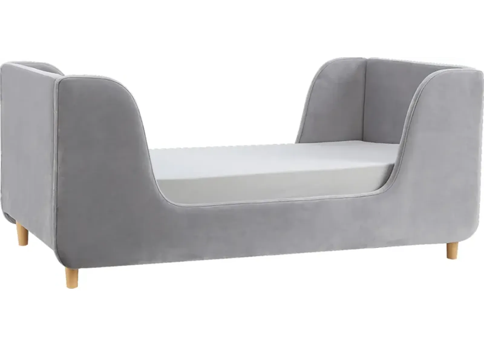 Tegen Gray Upholstered Toddler Bed