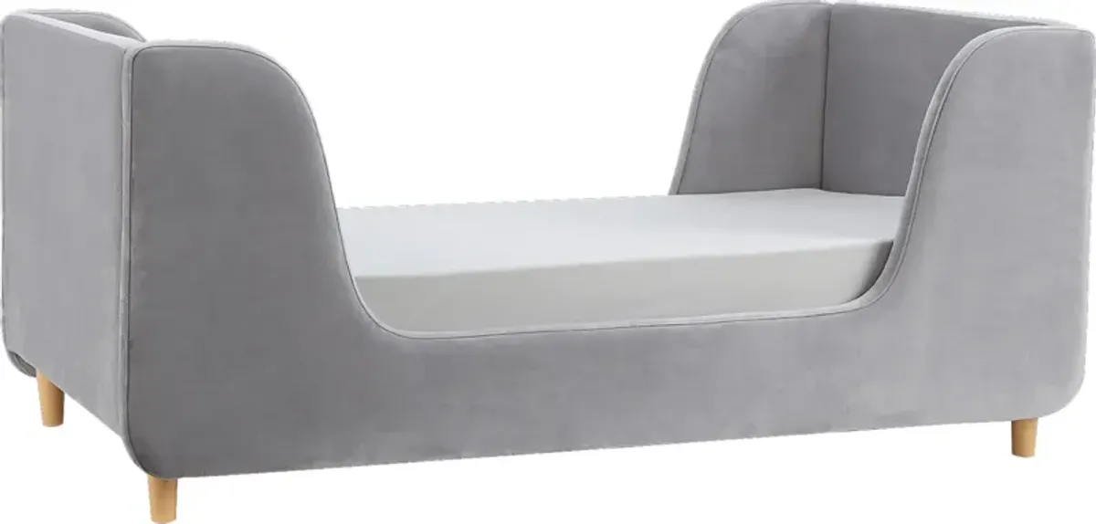 Tegen Gray Upholstered Toddler Bed