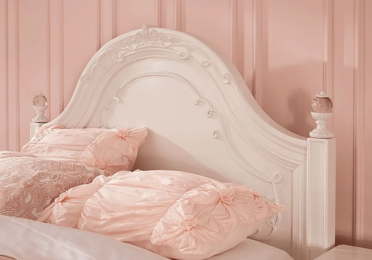 Disney Princess Sparkle White Twin Panel Bedroom