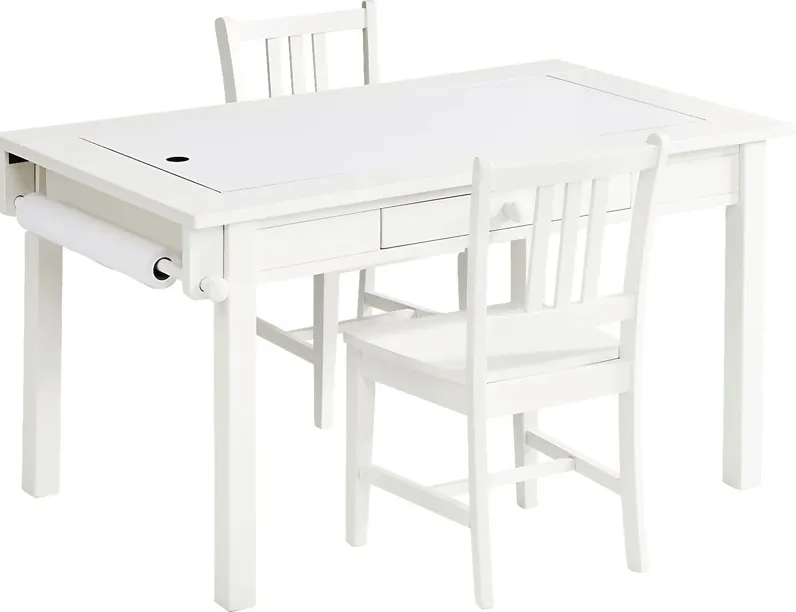 Kids Jo Jo White 3 Pc Creativity Table Set