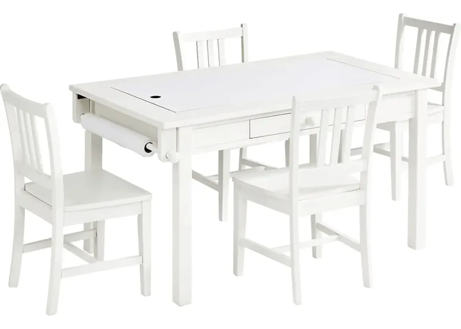 Kids Jo Jo White 5 Pc Creativity Table Set