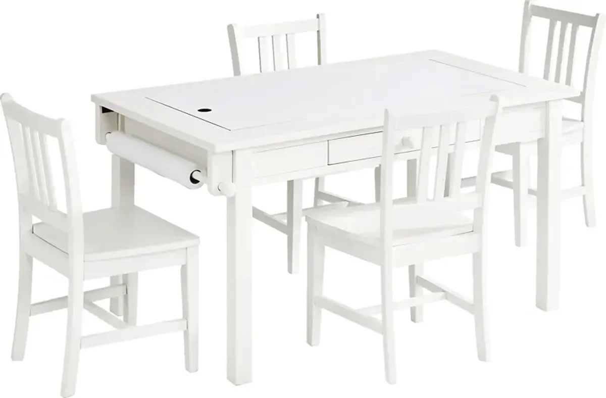 Kids Jo Jo White 5 Pc Creativity Table Set