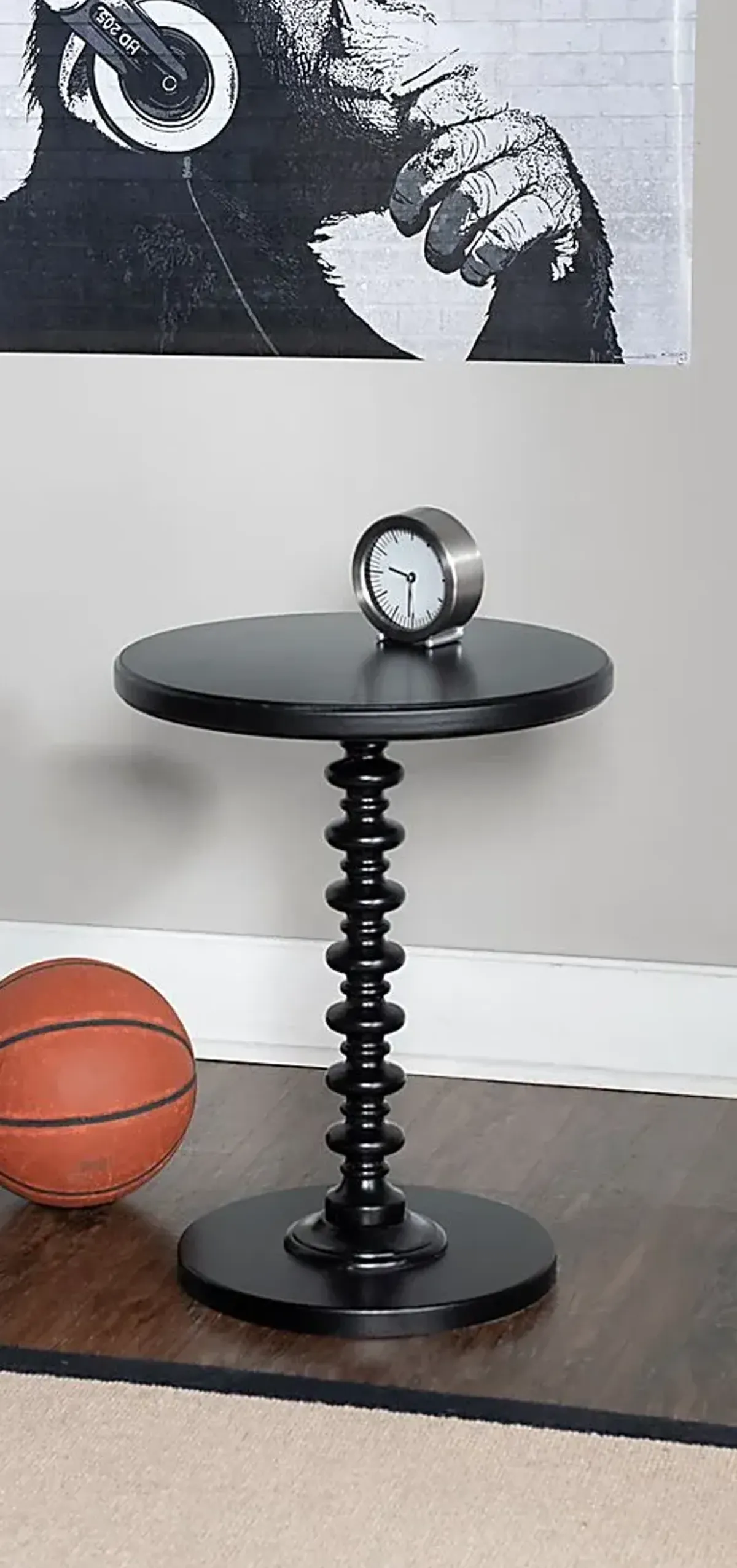 Kids Corby Black Accent Table