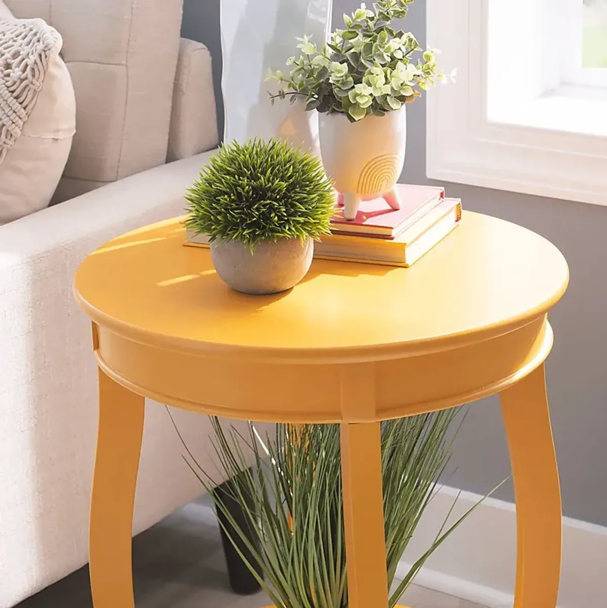 Kids Maliory Yellow Accent Table