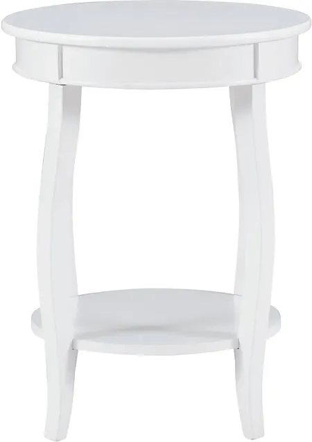 Kids Maliory White Accent Table