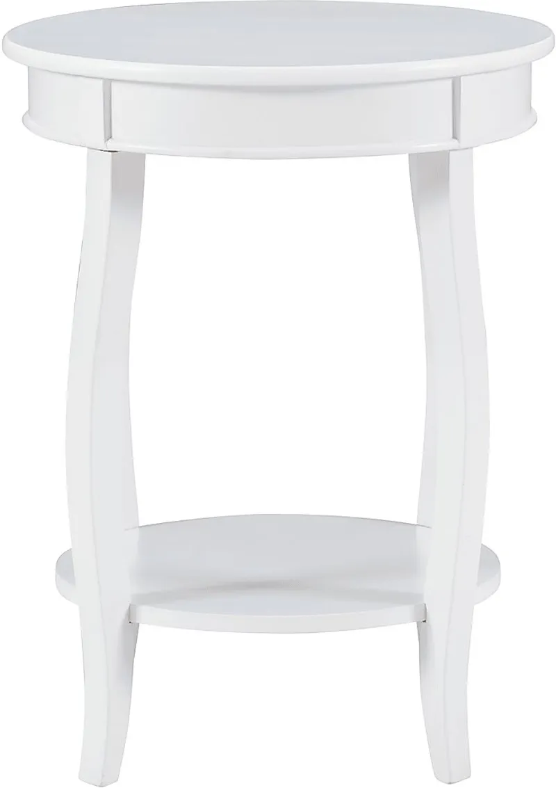 Kids Maliory White Accent Table