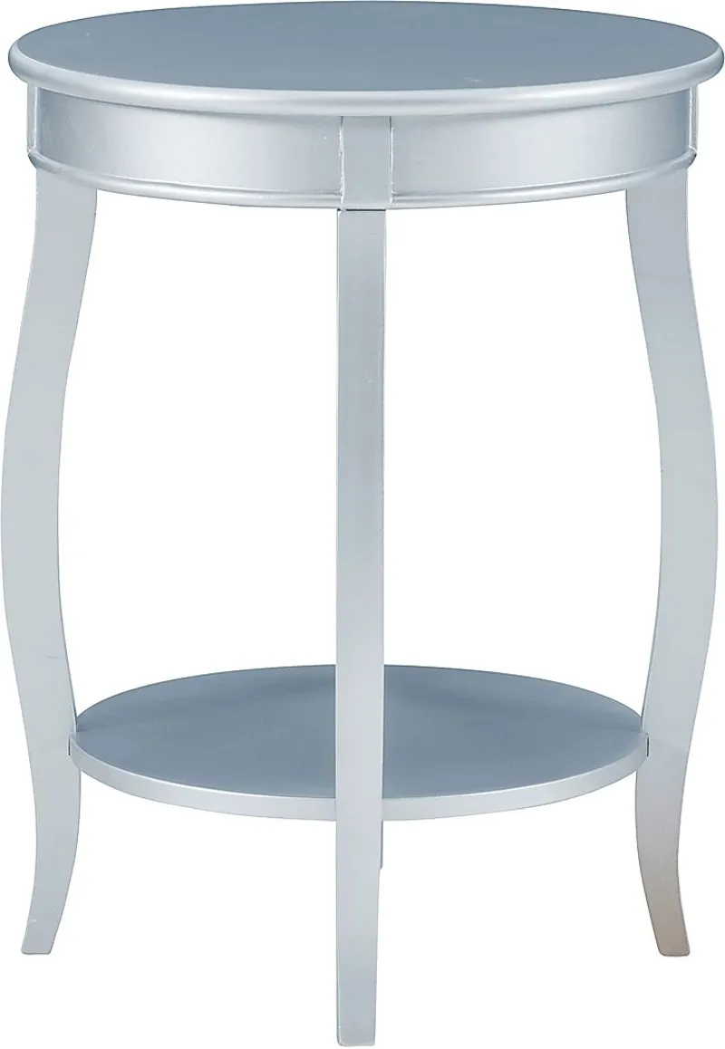 Kids Maliory Silver Accent Table