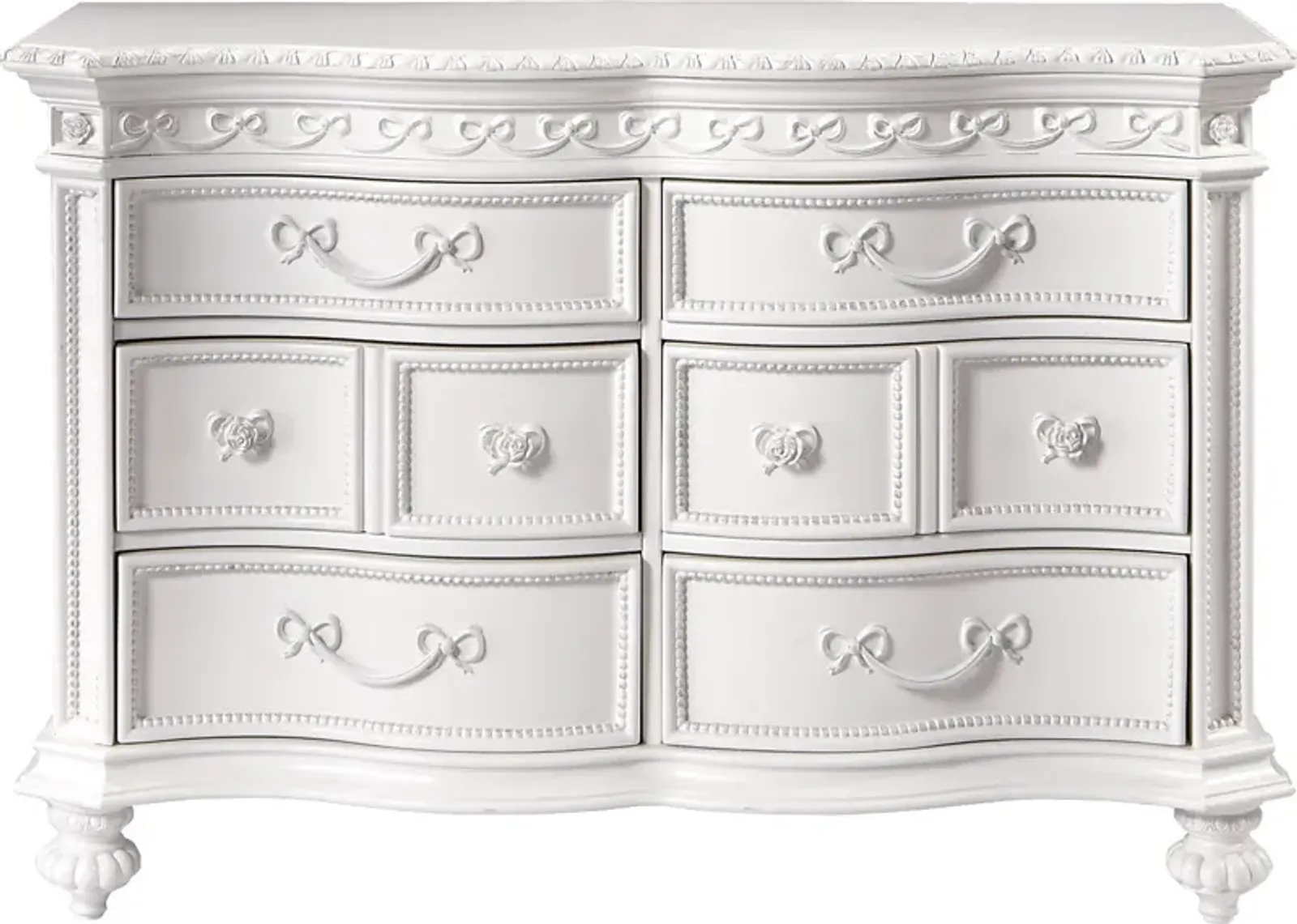 Disney Princess Fairytale White 6 Drawer Dresser